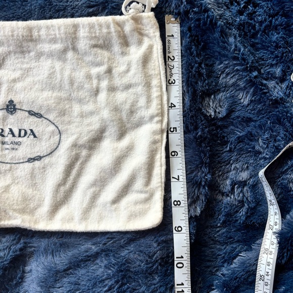 NWOT Prada White and Blue Dust Bag (12 Inches x 9 Inches) Drawstring - Picture 4 of 4
